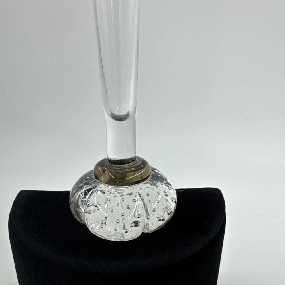 Bud Vase Mid Century‎ Clear Art Glass 8.25